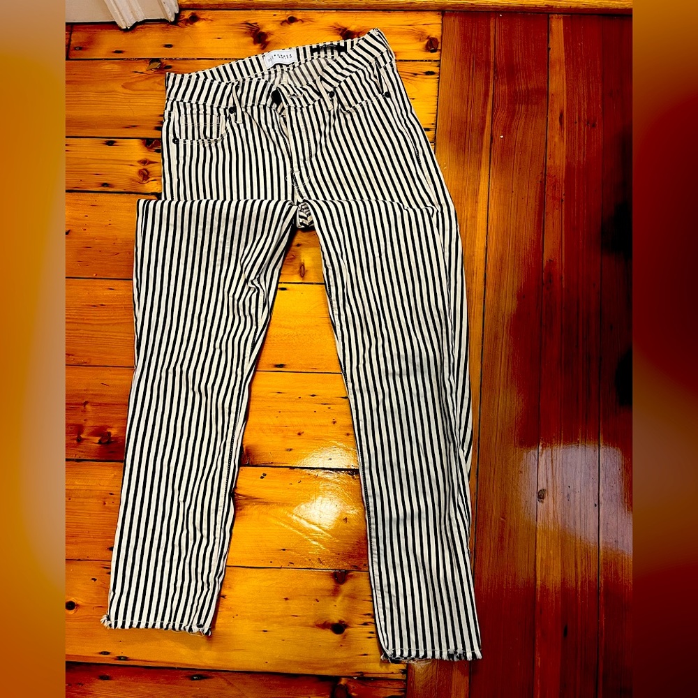 Parker Smith straight leg black and white jeans size 27